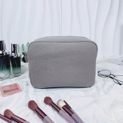 Customized Chic Travel Cosmetic Organizer Bag - Custom Name (GRAY)