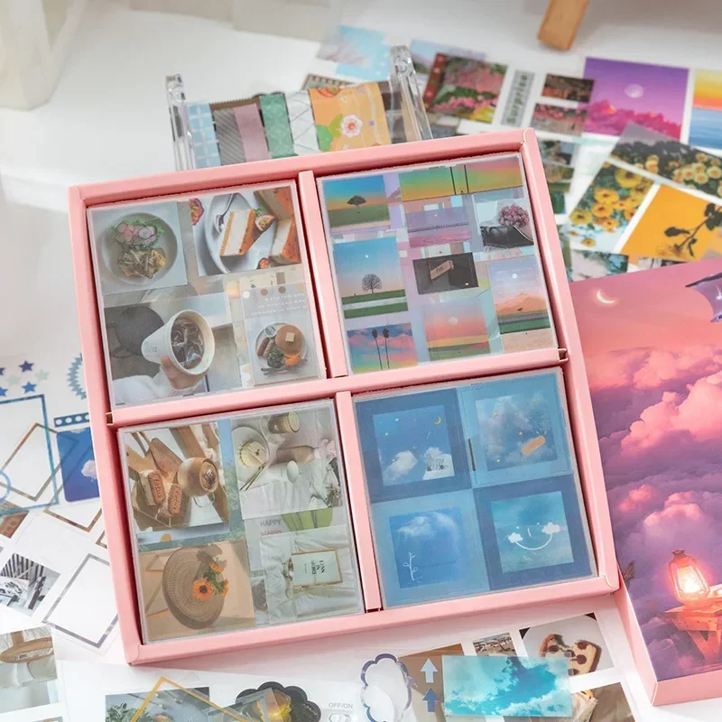 Ins Wind Hand Account Material Stickers Paper Cartoon Decorative Stickers Scrapbooking DIY Stationary School Supplies