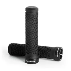 Ergonomic Non-Slip Rubber Bicycle Handlebar Grips with Locking Design (Black)