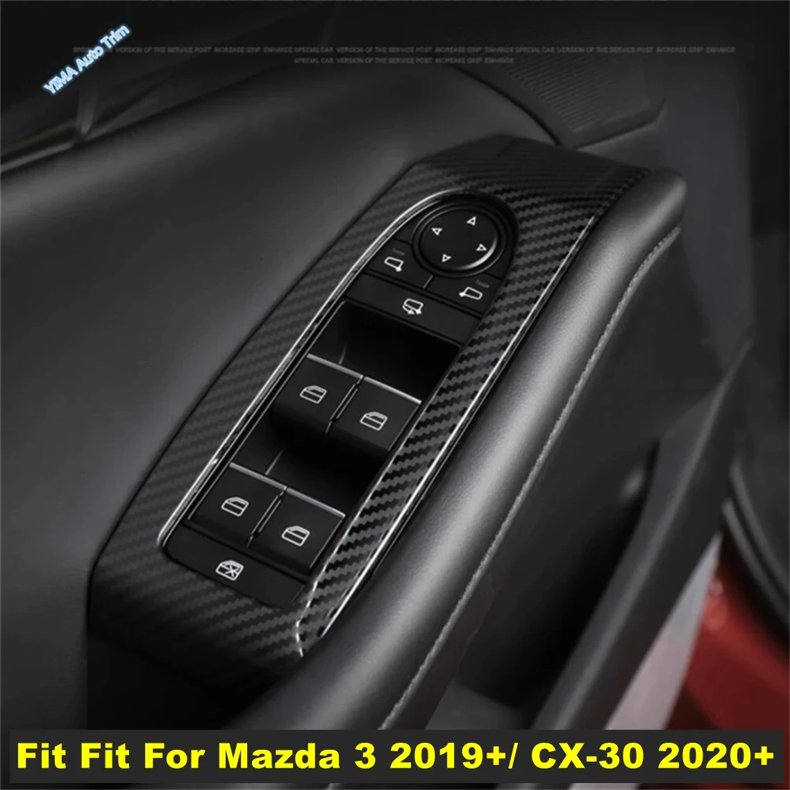 

Fit For Mazda 3 2019 - 2023 / CX-30 2020 - 2023 LHD Window Switch Panel Adjustment Cover Trim Stickers Accessories Car-styling