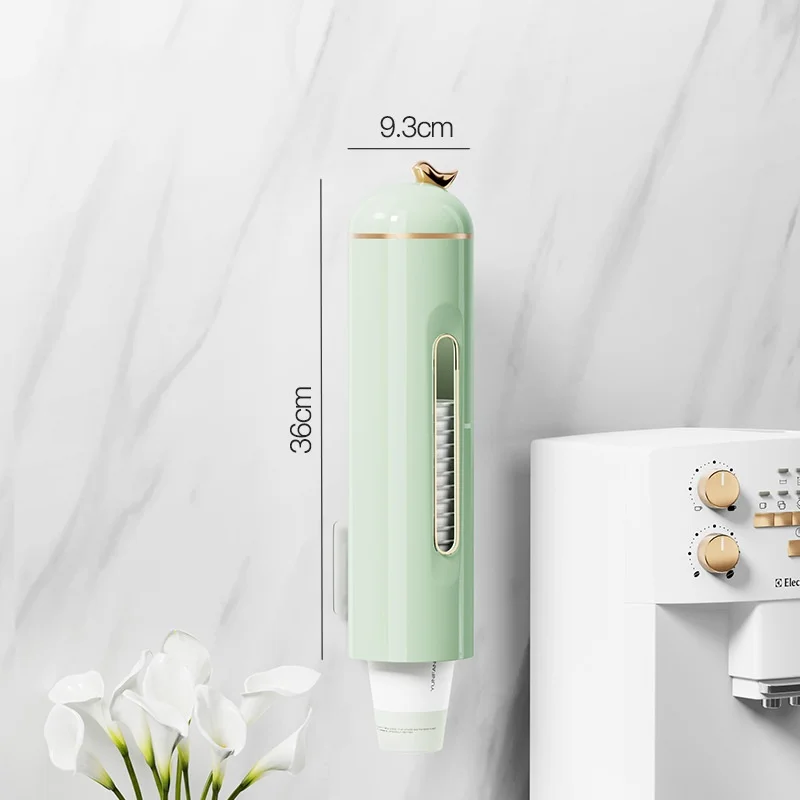 Description Picture 6 of itemFlat Bottom Cups Cup Holder For Water Dispenser Storage Rack Cup Dispenser Dustproof Wall Mounted For Home Office