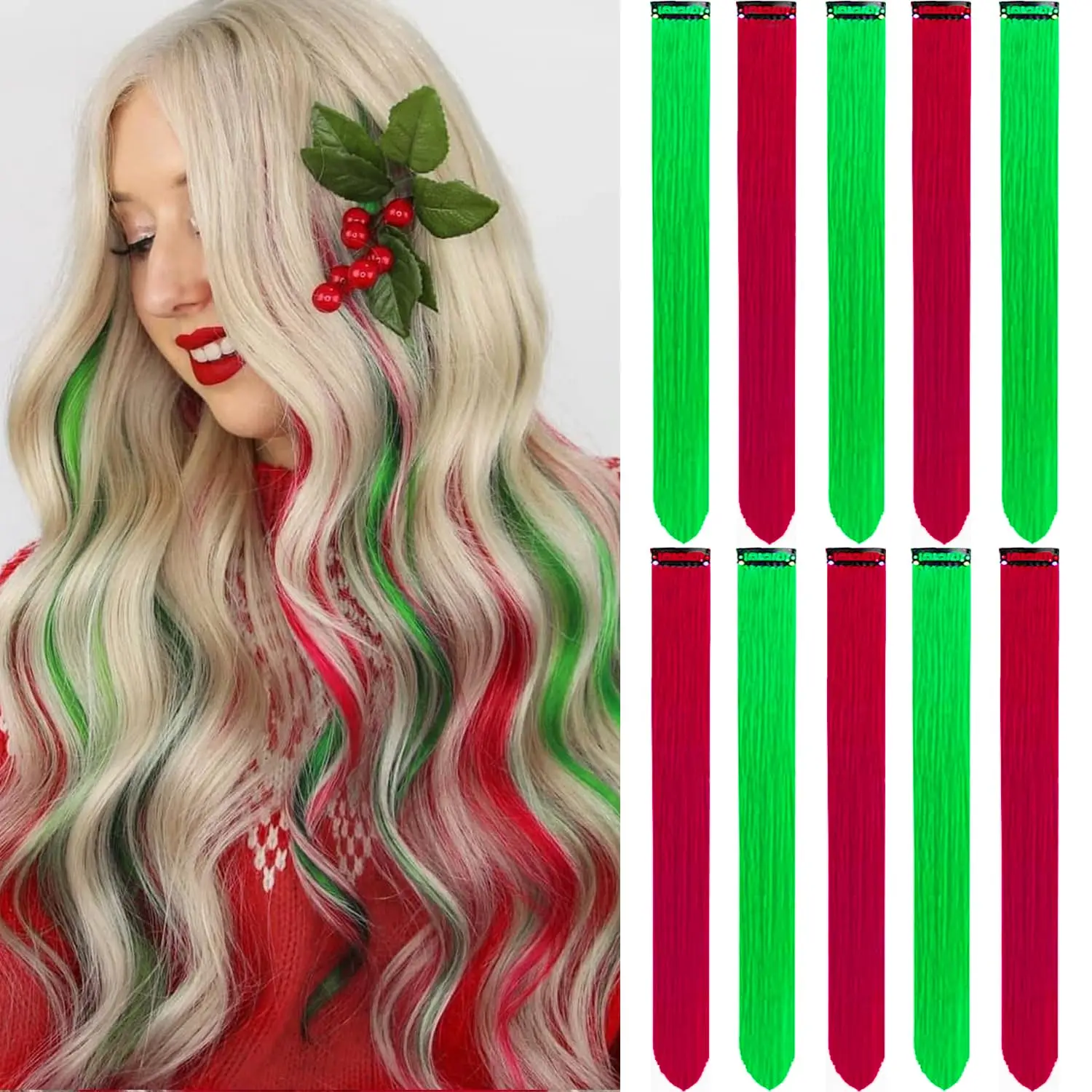 green and red