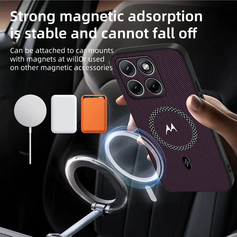 Premium Woven Textured Magnetic Shockproof Phone Case