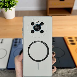 Magnetic Silicone Hard Back Phone Case - Vibrant Color Design - Honor X9 4G (XCK gray)