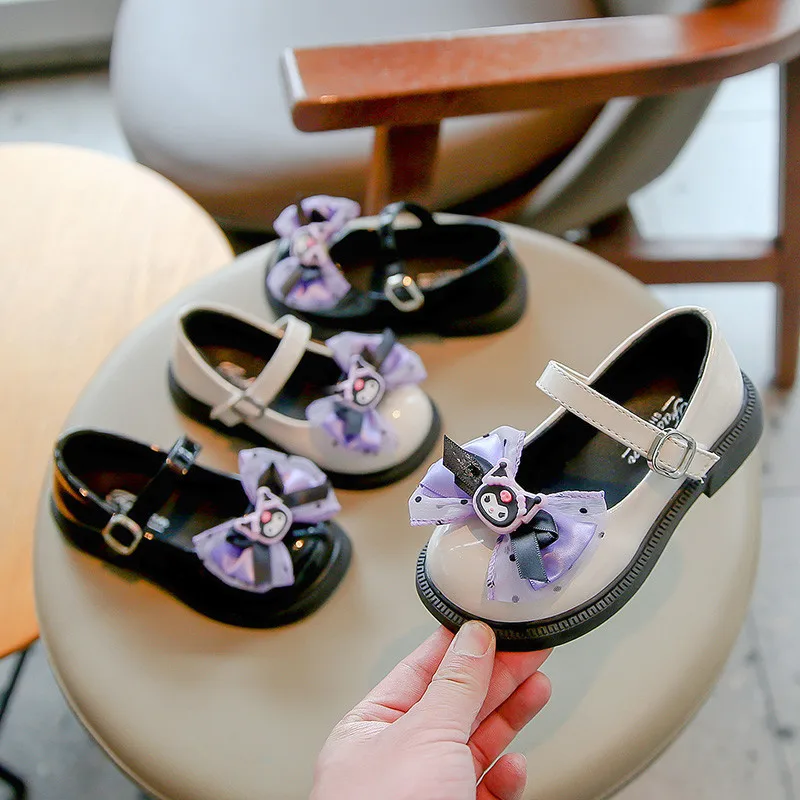 Cinnamoroll Kuromi Mary Janes Girls Leather Shoes Fashion Princess