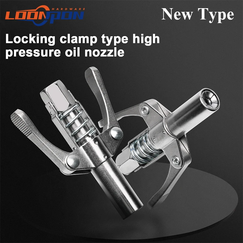 Grease Coupler Heavy-Duty Quick Release Grease Gun Coupler NPTI/8 10000PSI Two Press Easy to Push Accessories grease gun coupler