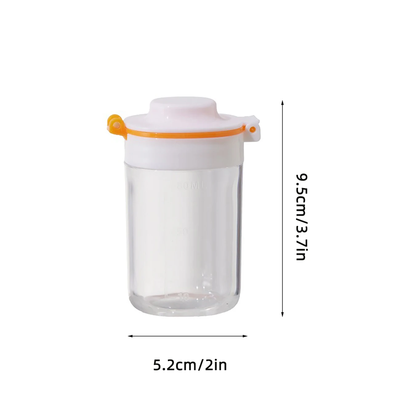 80ml Double Lid Portable Baby Formula Dispenser Travel Milk Formula Storage Bottle Salt Seasoning Containers Feeding Essentials