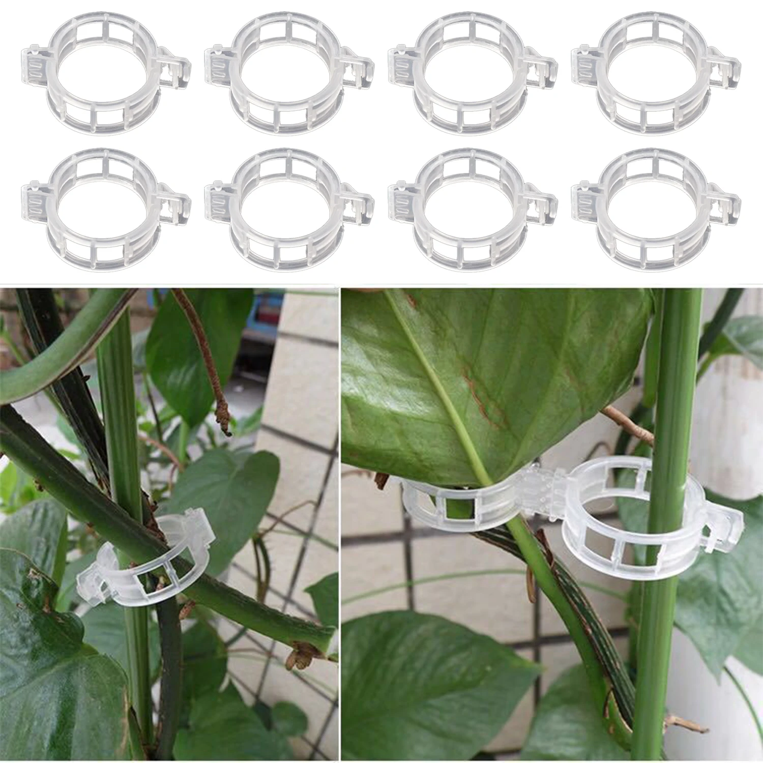

50/100pcs Plastic Plant Clips Supports Connect Reusable Protection Grafting Fixing Gardening Supplies For Vegetable Tomato Vines