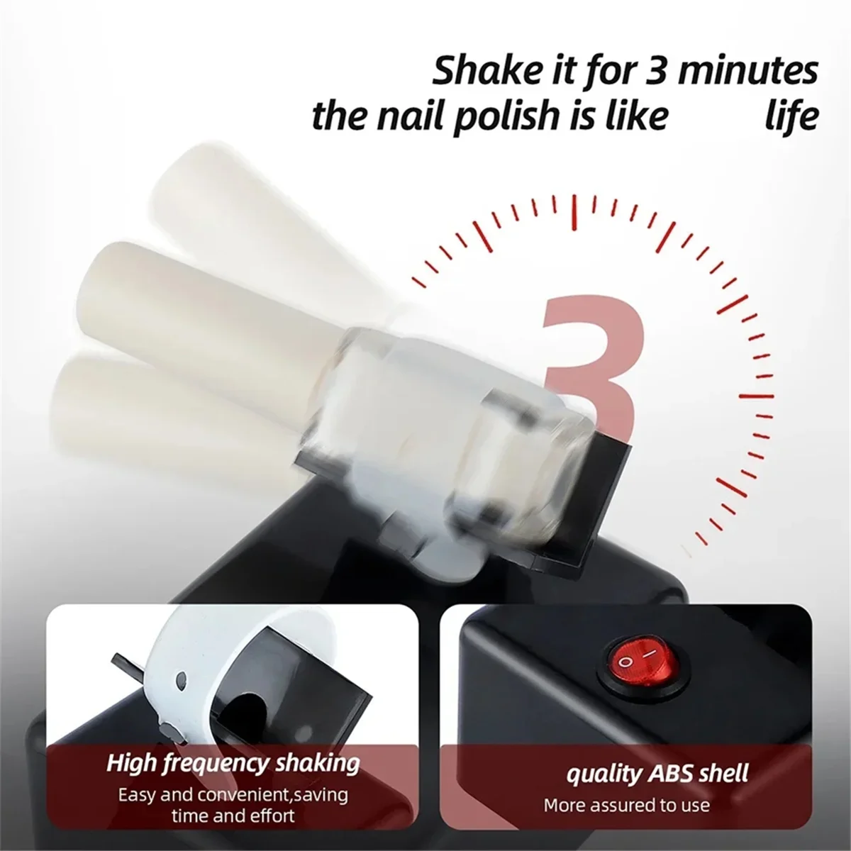 AA87Nail Polish Shaker 모든 폴란드어 젤 잉크 페인트 액체 흔들리는 기계에 대한 빠른 흔들리는 미국 플러그