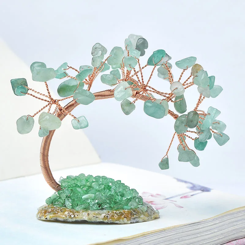 Drzewo ametystowe kamień naturalny kwarc minerał Reiki drzewo fortuny barwny kryształ dekoracja domu prezent przynoszący szczęście zbierania