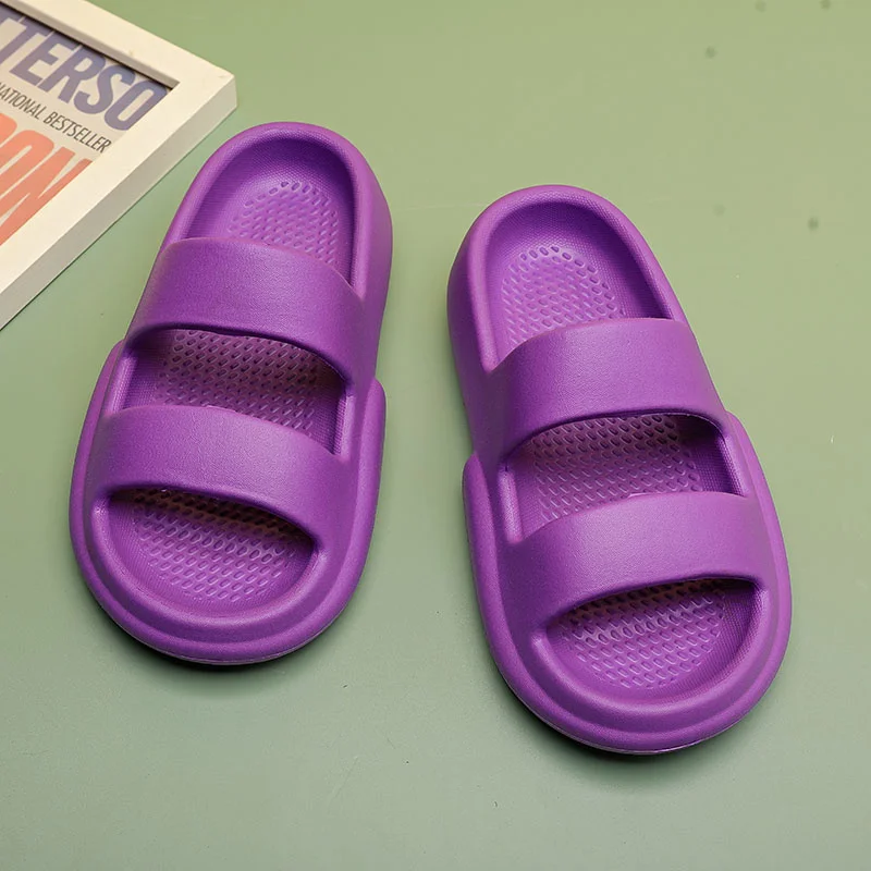 Damtofflor med tjock sula Supermjuka halkfria mjuka skumsliders Slip Comfy tofflor för inomhus utomhus_voghion.com