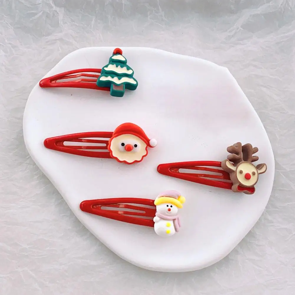 

Cute Cartoon Christmas Elk Snowman Hair Clips Party Gift Hair Claw for Girls Child Hairpin Hair Accessories Headwear Orname S2X4