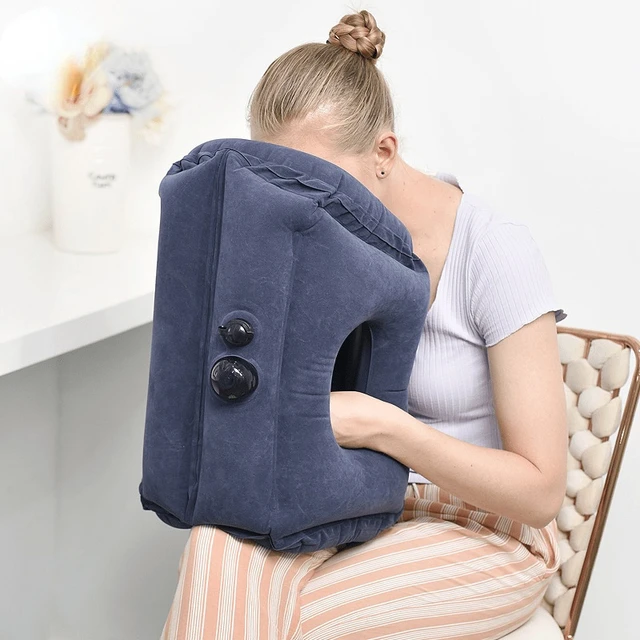 Comfort Inflatable Travel Pillow For Airplane Neck Head Rest Face Down  Sleeping Tool PVC Flocking Magic Furniture - AliExpress