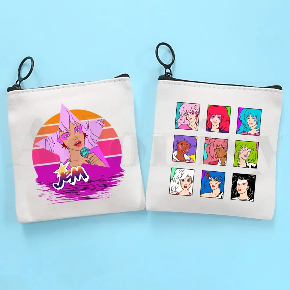 

Jem And The Holograms Fashion Hipster Rock Hip Hop Coin Purse Storage Small Bag Card Bag Key Bag Coin Clutch Bag Zipper Key Bag