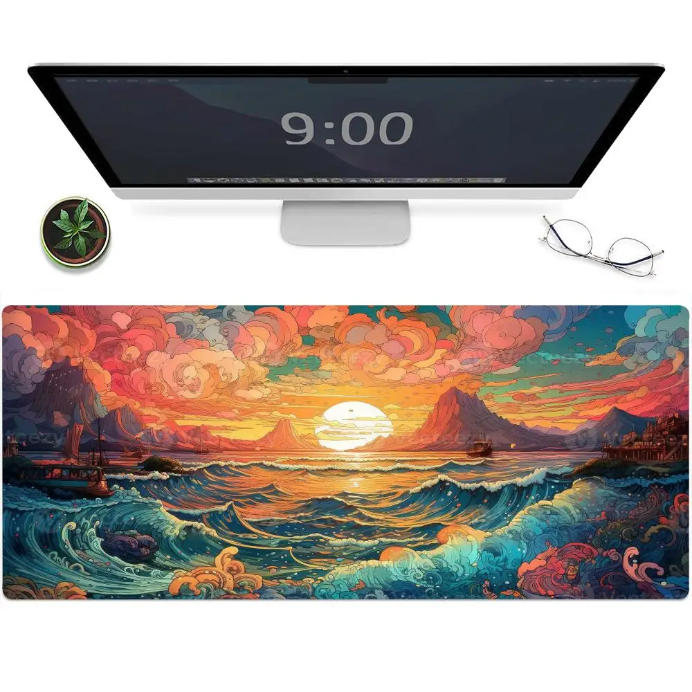 

Ocean Art Mouse Pad Gaming Mouse desk tidy Desk Mat Large Keyboard Pad Desktop desk mat Rubber Mouse Gamer keyboard Cushion