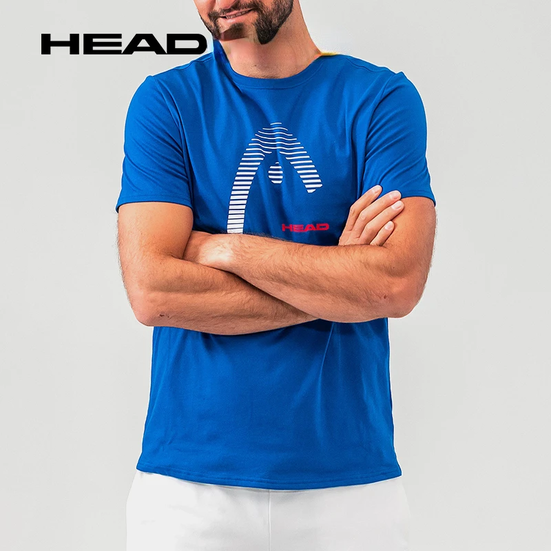 Head tennis t-shirt clothing men male short sleeve sport CLUB CARL T-Shirt sportswear fitness