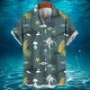 Men's Shirts 2024 Men's Shirts Animal Short Sleeve Casual Fashion Ocean 3D Printed Hawaiian Shirts Plus Size Men's Tops 4