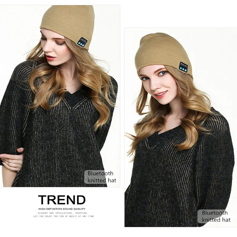 Outdoor Multi Functional Bluetooth Music Wireless Headset Calling and Listening Knit Hat