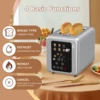 ZCWA Electric Toaster 850W Automatic Breakfast Machine Grill Portable Intelligent Touch Screen Toaster Household Bread Maker 2