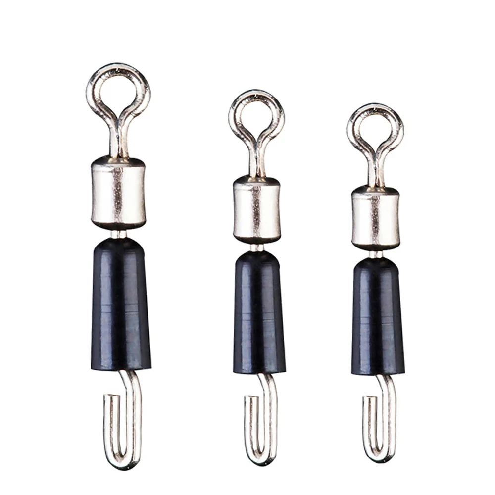 

30/50pcs/lot Bearing Swivel Fishing Hook Fast Connector Solid Rings Rolling Fishing Line Quick Link Carp Fishing Accessories
