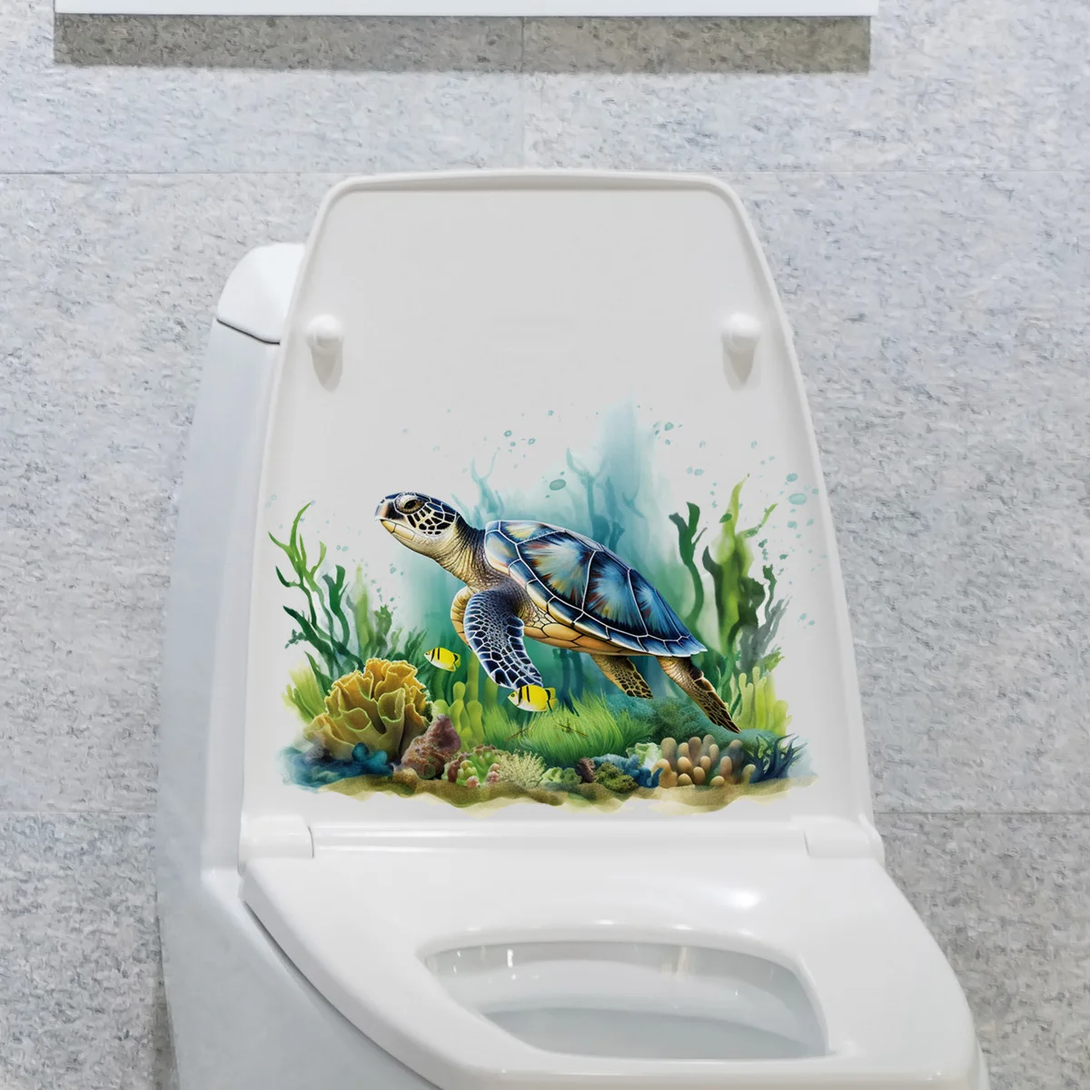 Toilet Sticker Bathroom Wall Sticker Sea Turtles WC Self Adhesive Mural Stickers Home Decoration Decals Christmas toilet wall stickers toilet stickers turtle wall stickers vinyl stickers