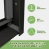 Double Sliding Shower Door, 44" - 48" W x 70" H Semi-Frameless Glass Shower Door with 1/4" Clear SGCC Tempered Glass 3