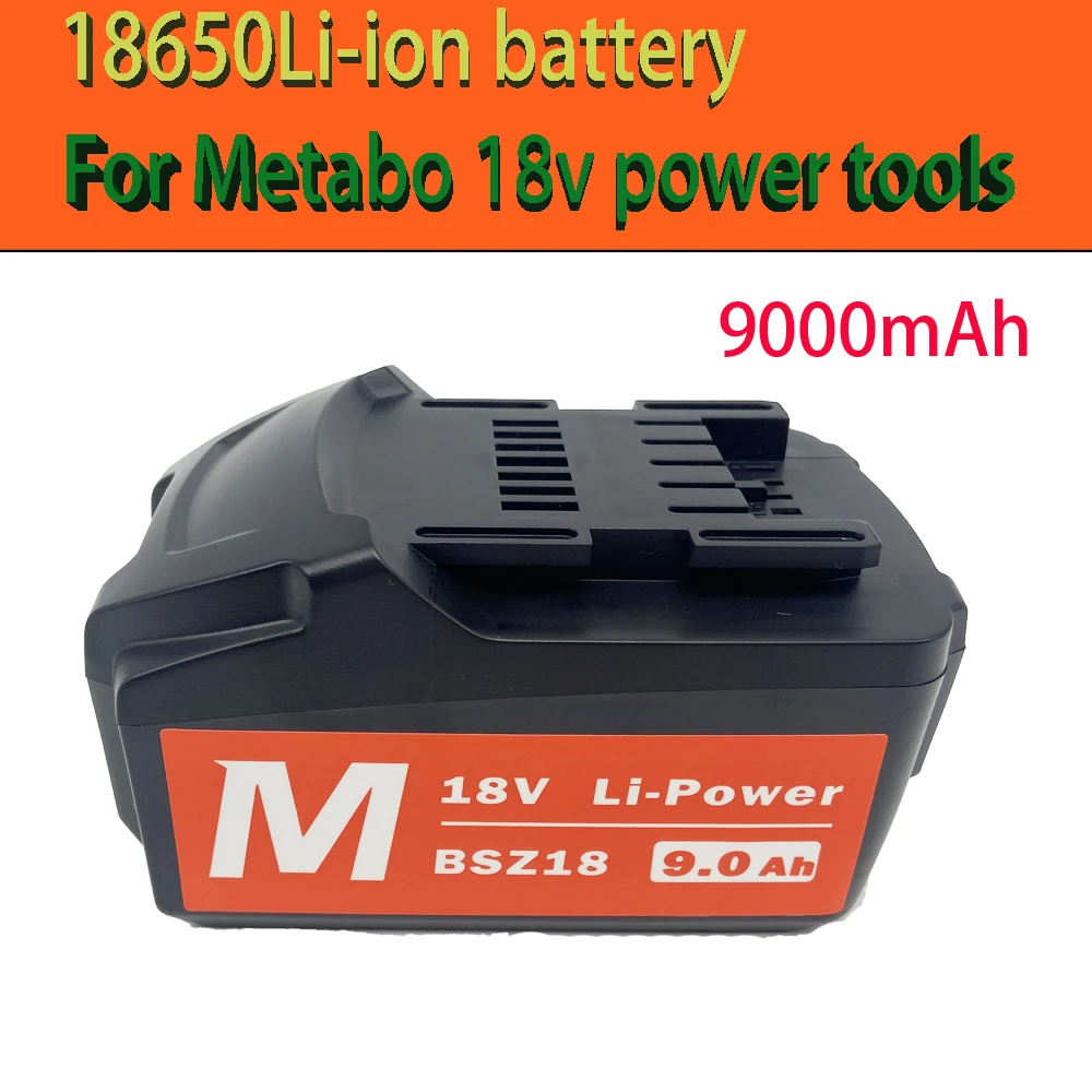 

18V 9000 mAh lithium-ion battery for Metabo 18V, wireless drill bit BSZ18 625592000 625591000 for power tools, backup battery fo