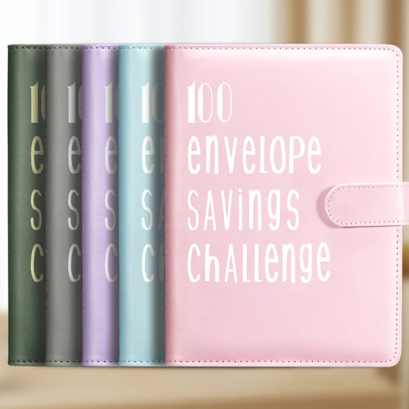 100 Envelope Cash Savings Challenge Saving Challenge Envelop Book Budget Envelope Financial Assistant A5 Size Cash Binder