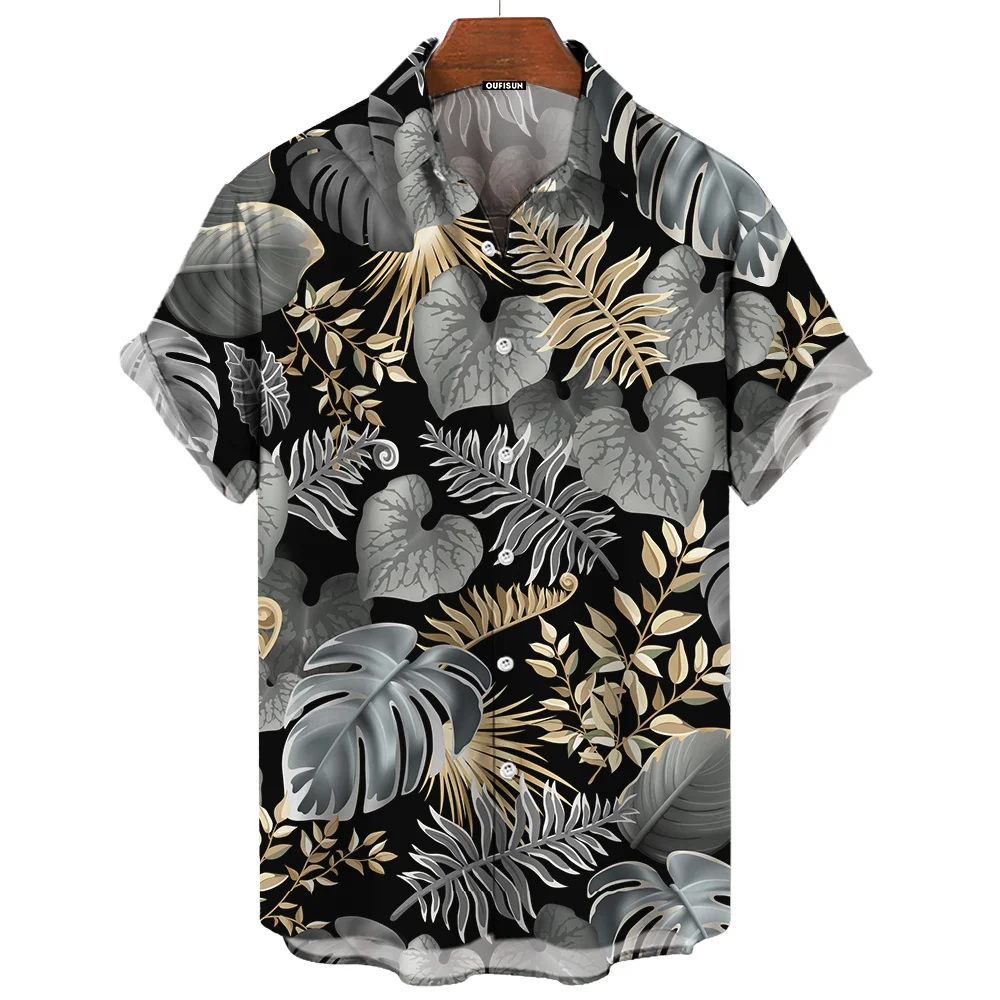 Camicia Hawaiana Uomo Maniche Corte Estate | Stampa Floreale Tropicale | Vestibilit&agrave; Regular | Tessuto Rayon Morbido