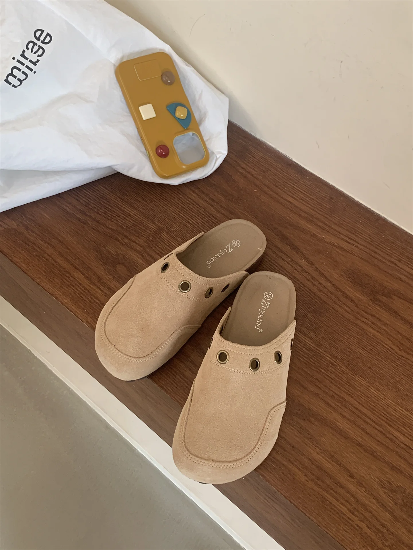 Suede Adjustable Strap Cork Footbed Mules For Women Arch Support_voghion.com