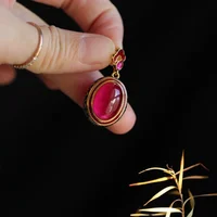 Pendentif nuages de bon augure en émail Vintage, cornaline naturelle, colliers ovales rouges, luxe léger et exquis, chaîne de clavicule, bijoux 4