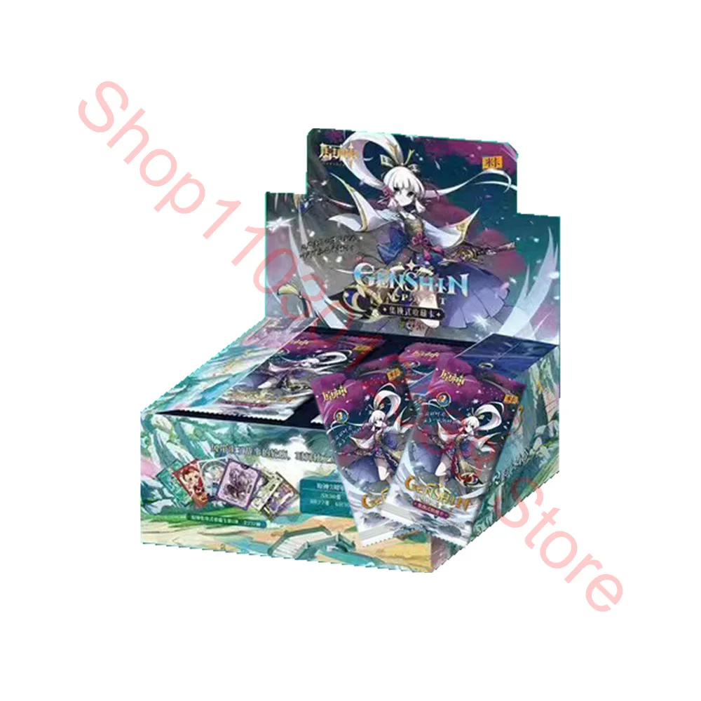 New Genshin Impact Cards Pack Anime Game Booster Box Rare SSR Surrounding TCG Collection Toys Family Party Children Gift