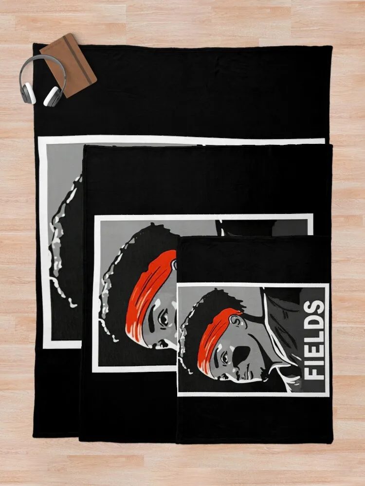 justin fields bears Throw Blanket Blanket For Sofa Furry Blankets