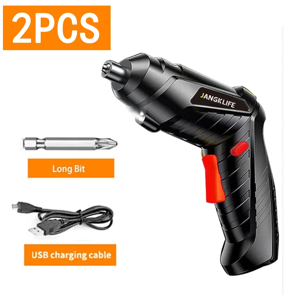 Tournevis électrique Batterie rechargeable Tournevis sans fil Puissant impact Tournevis sans fil Perceuse Tournevis électrique_voghion.com