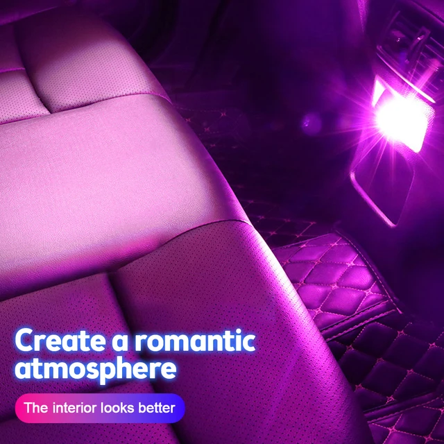 Auto Zigarette Leichter USB Atmosphäre Licht LED Mini Bunte Nacht Licht  Verdrahtung-Freies Auto Innen Beleuchtung Zubehör Liefert - AliExpress