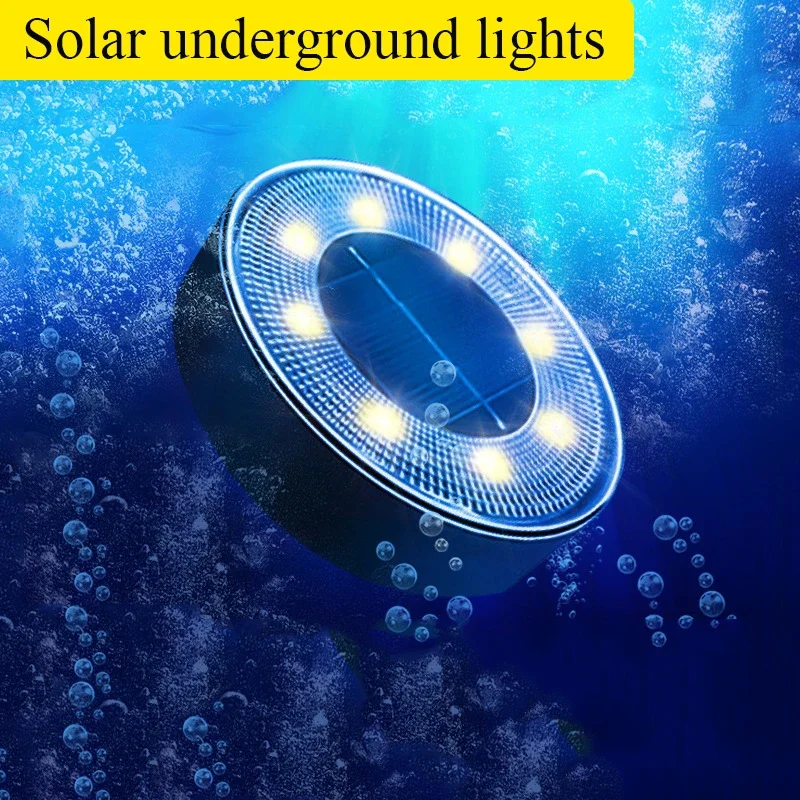 1/2/4/8PCS Solar Outdoor Garden Lawn Decorative Light Induction Tree Intelligent Light Control Underground Waterproof Lighting