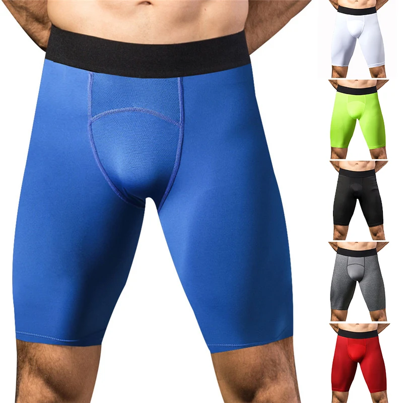 Men Sport Fitness Shorts Gym Basketball Shorts Male Running Training Compression Leggings Workout Tights Man Sportswear