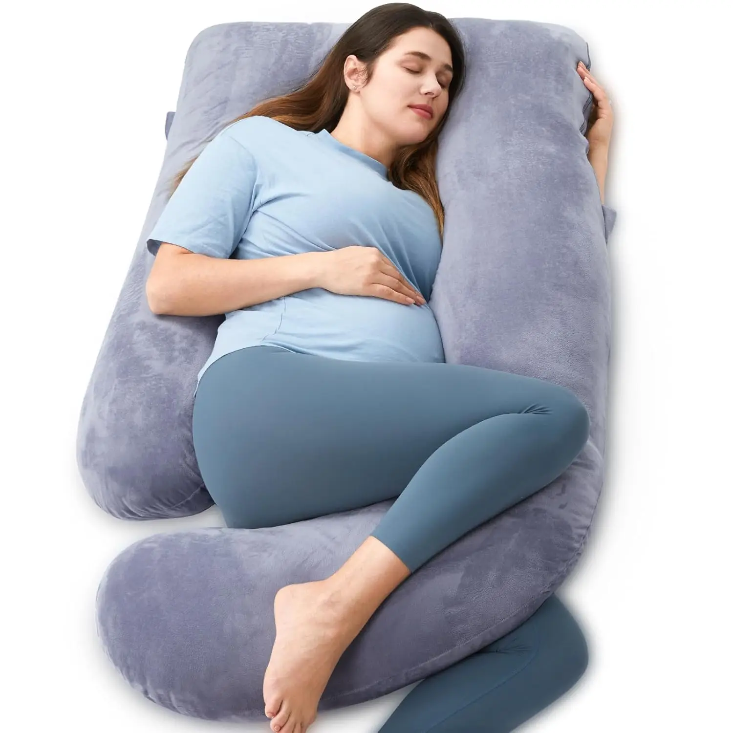 Pregnancy Pillows for Sleeping, U Shaped Full Body Maternity Pillow with Removable Cover - Support for Back, Legs, Belly, HIPS