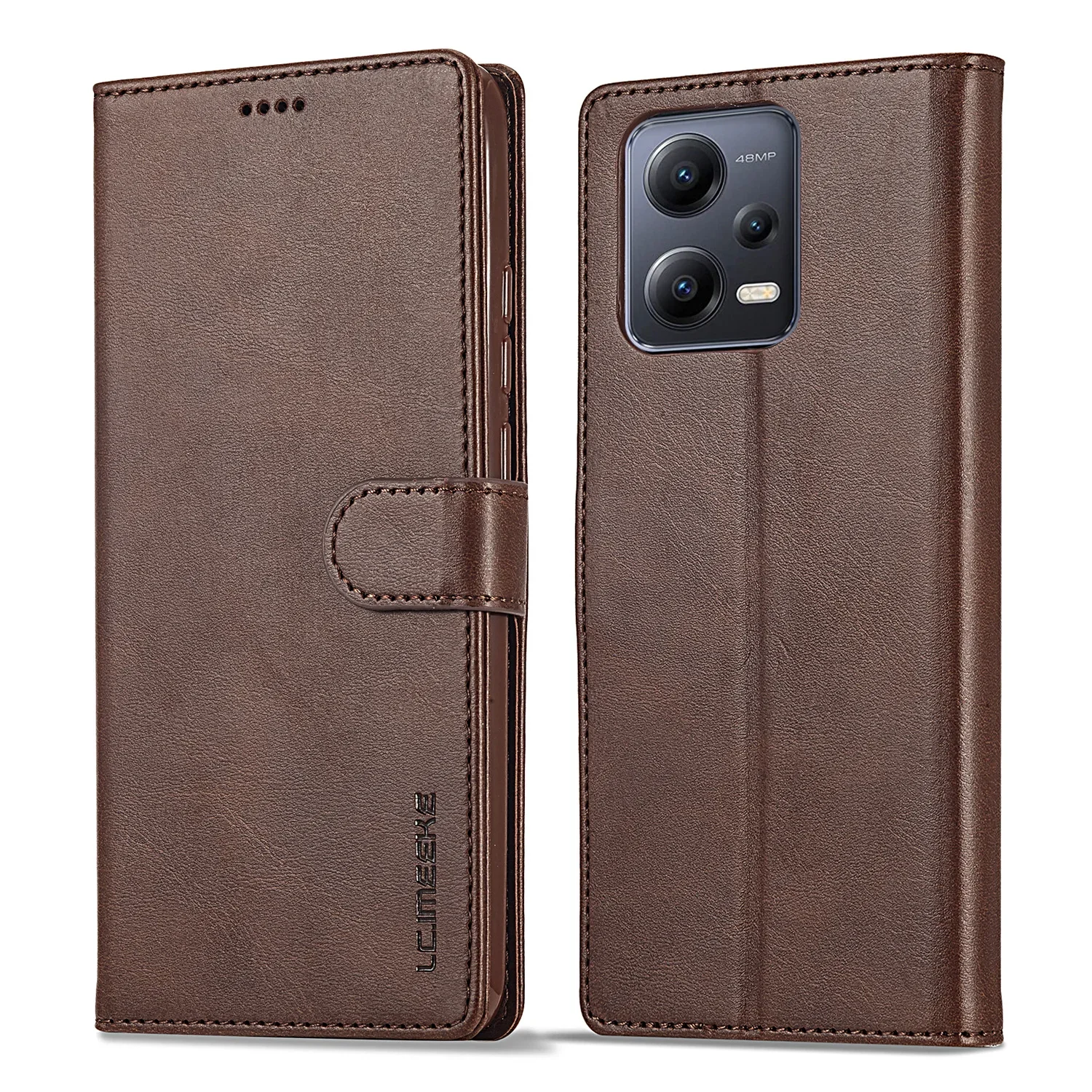 Leather Flip Wallet Phone Case with Card Holder