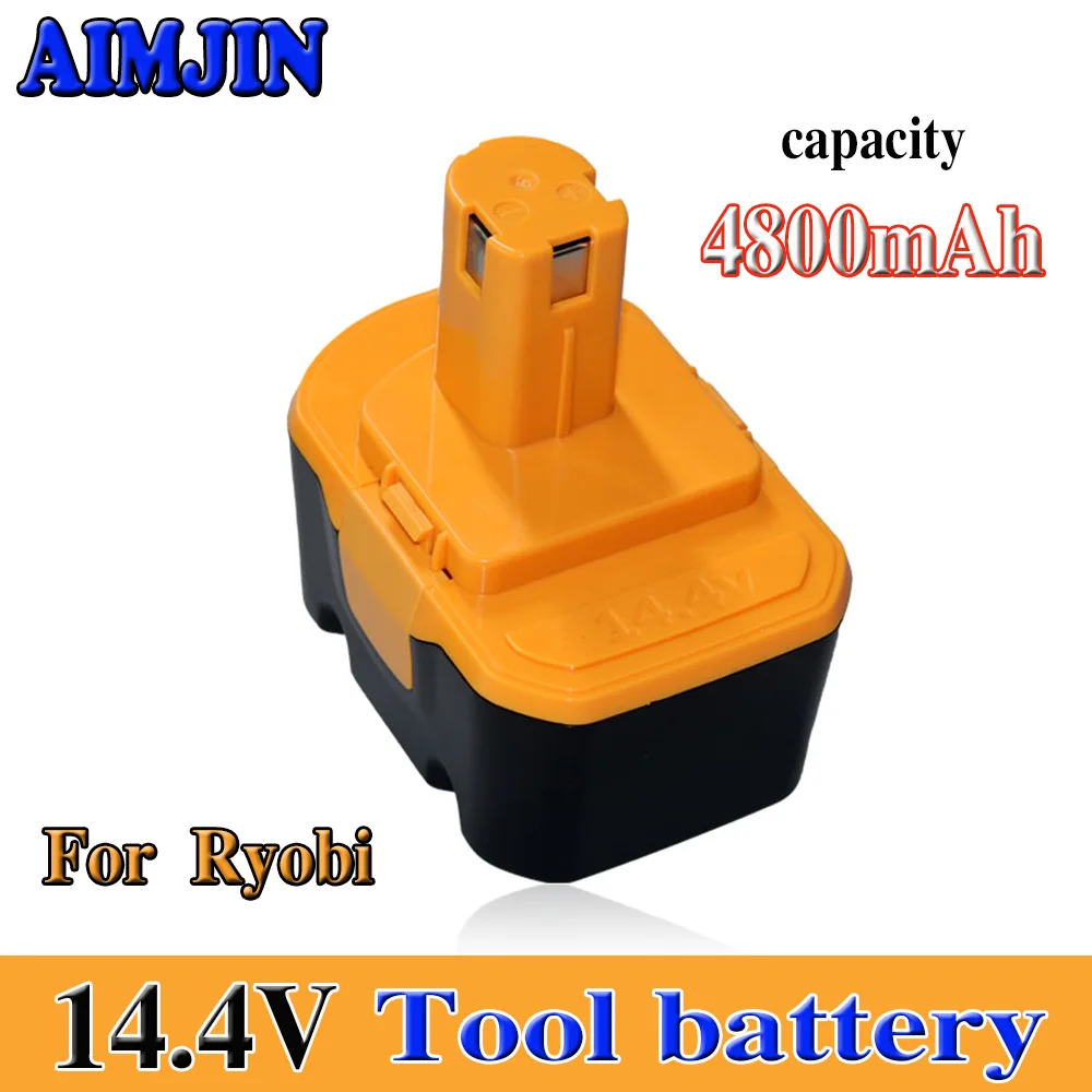 

14.4V Ni-MH 4800mAh Replacement Battery Compatible with Ryobi R10521 RY6201 RY6202 130224010 130224011 Cordless Power Tools