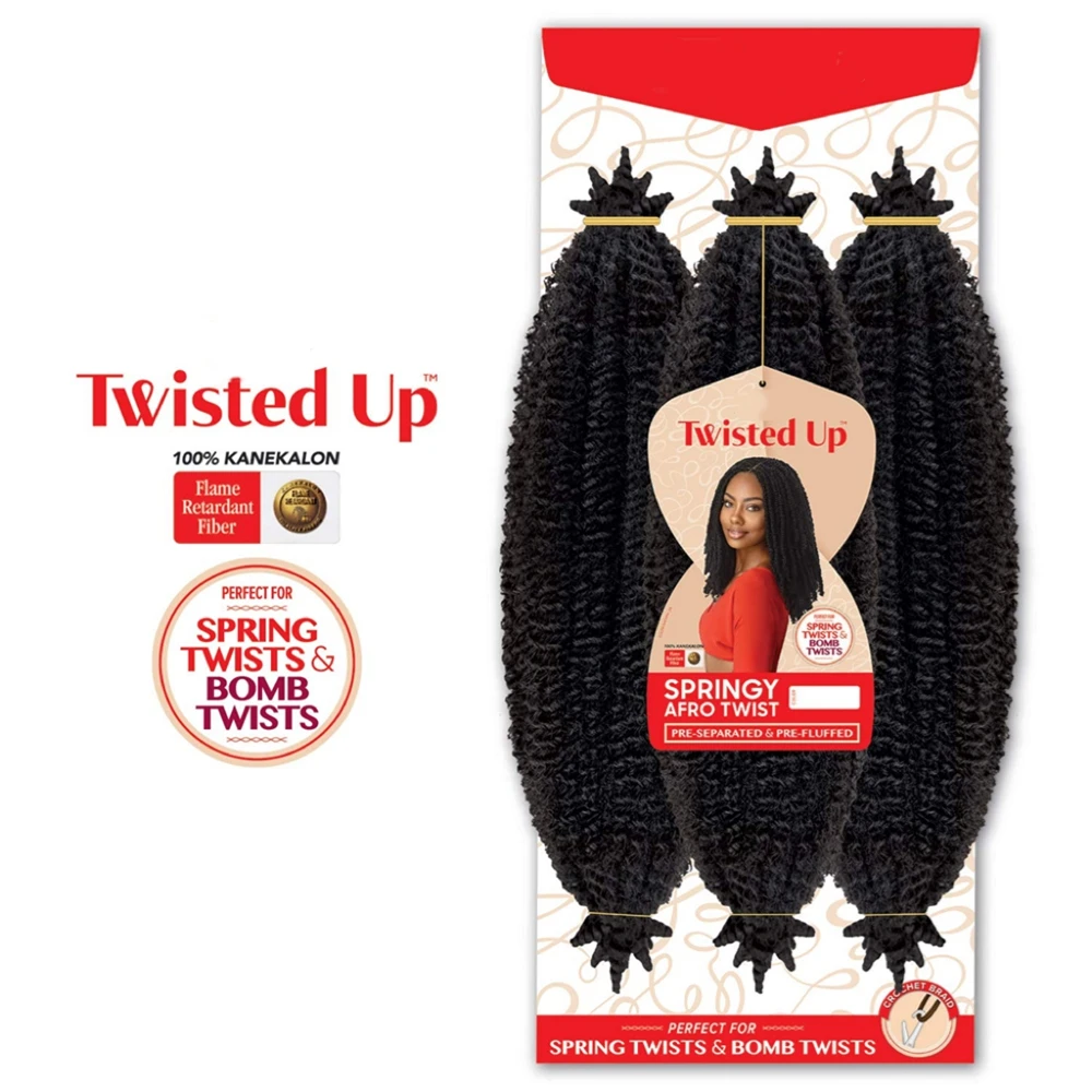 3X Springy Afro Twist Synthetic Braid 16/24inch Short Soft Afro Twist Crochet Braiding Hair Natural Hairstyles For Black Women 5