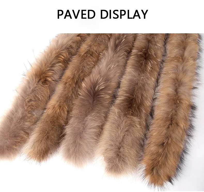 100% Vera Pelliccia Collare Di Lusso Caldo Procione Naturale Sciarpa - Foto 9