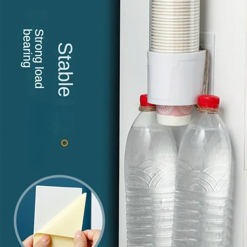 Cup Storage Holder Paper Cup Dispenser Disposable Paper Cups Dispenser Plastic Cup Holder for Water Dispenser Wall Mounted Automatic Cup Storage Rack Cups Container