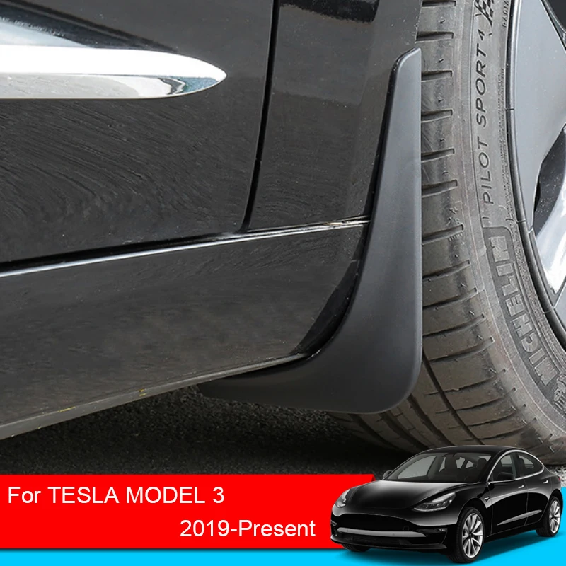 

ABS 4 шт Брызговики автомобильные крыло брызговиков Брызговики для TESLA модель 3 2019-2025 внешние автомобильные аксессуары