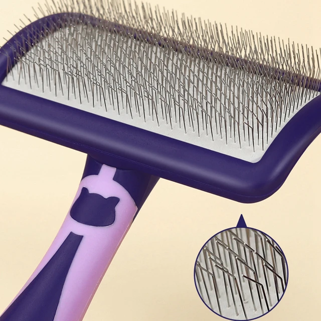 Dog Brush Stainless Steel Dogs Combs Massage Dog Grooming Brush Pet Hair Remover Cleaning Tools Soft Handle Cat Comb Cat Br Comb 5