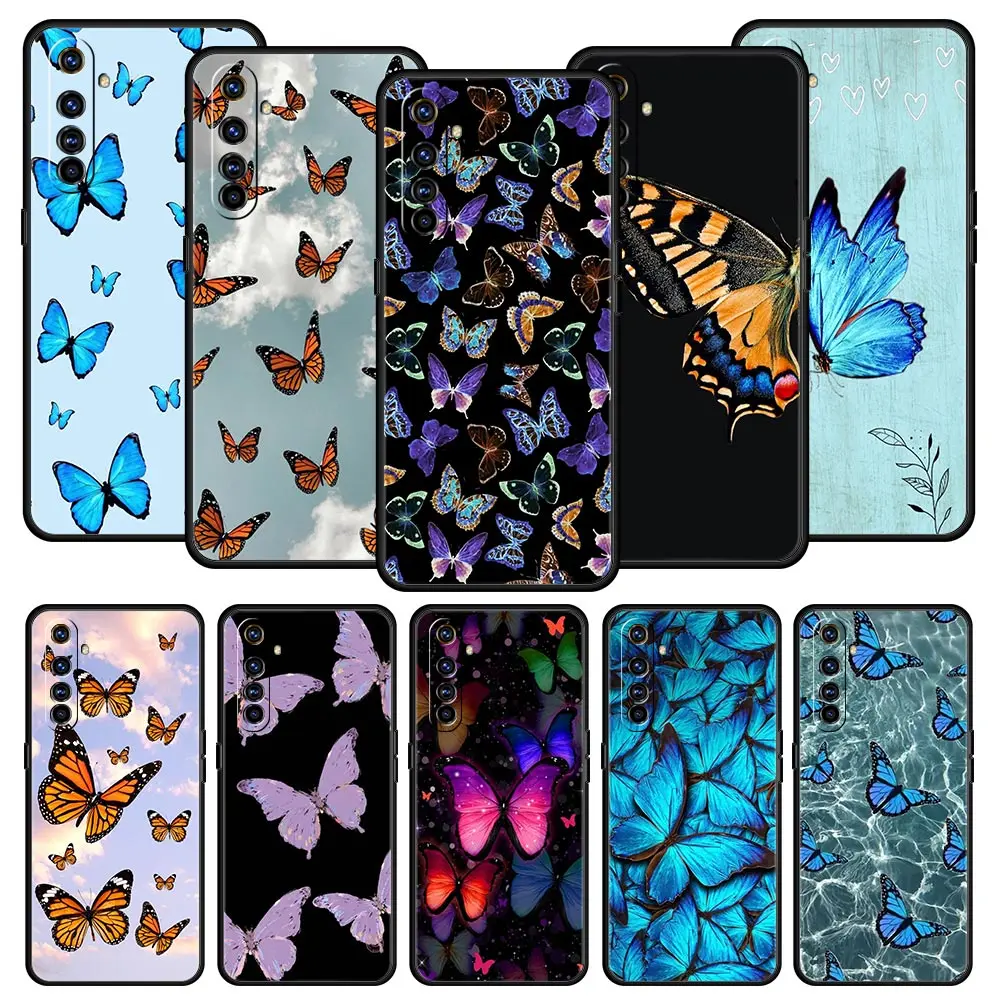 Butterfly Soft Silicone Black Phone Case Cover