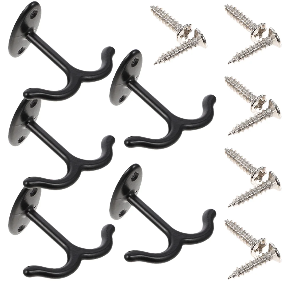 

Double Prong Ceiling Hook House Anchor Shape Zinc Alloy Double Prong Hooks Clothes Hats Two Prong Multi-Function Coat Hooks