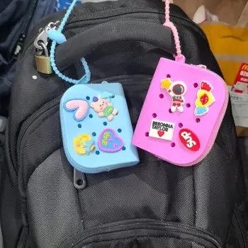 Nuovo portamonete con fori portamonete in silicone mini porta carte con cerniera borsa per soldi borsa portaoggetti carina 1