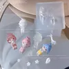 1pc Bowknot  Girl 3D Acrylic Mold  Cartoon  Nail Art Decorations   Design Silicone Decorated   Nail Art Templates Nails  Mold 3