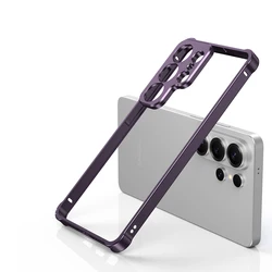 Durable Aluminum Alloy Heat Dissipation Phone Case with Shockproof Transparent Design - Galaxy S26 Plus (Deep Purple)